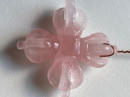 Customer photo review of Double dorje en quartz rose.