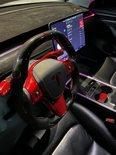 Customer photo review of Airbag Front Cover Add On For Custom Steering Wheel