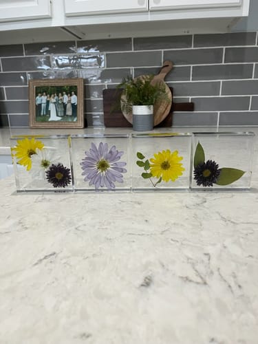 Customer photo review of 4x4x1" Thick 4 Coaster Silicone Mold - Square