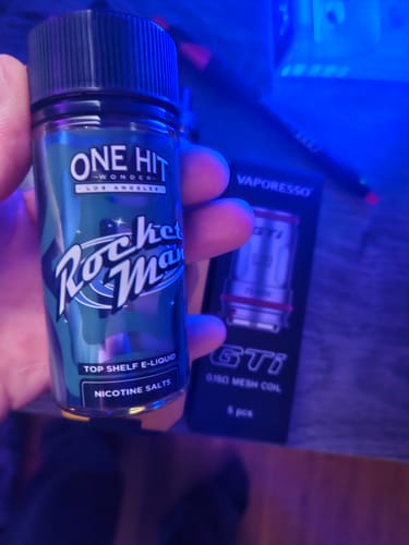 Customer photo review of One Hit Wonder Rocket Man 100ml Vape Juice