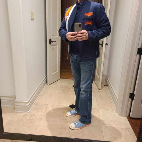 Customer photo review of Gulf Roadmaster Cotton Jacket in Navy