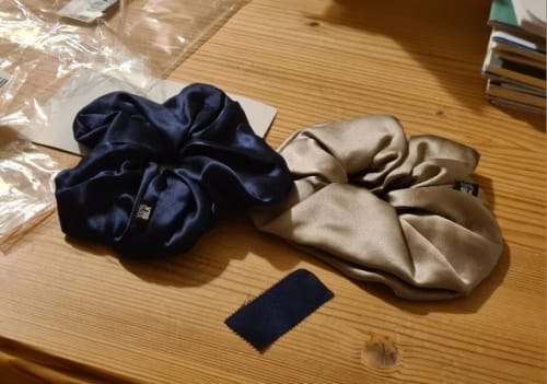 Customer photo review of Silk Scrunchies – Moisture Care Set