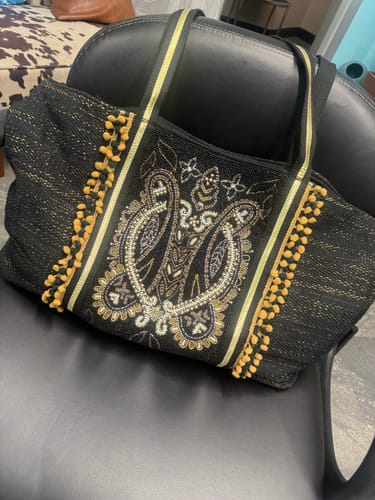 Customer photo review of Old World Embellished Tote