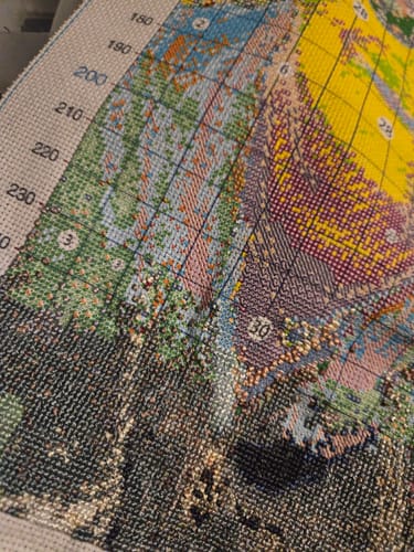 Customer photo review of Happy Family Cross Stitch Tapestry Kit | Just Upload Your Photo!