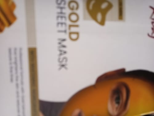 Customer photo review of Gold Sheet Mask