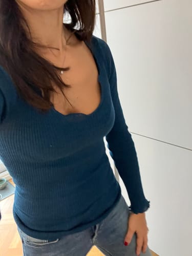 Customer photo review of Maglia donna manica lunga in Lana e Seta