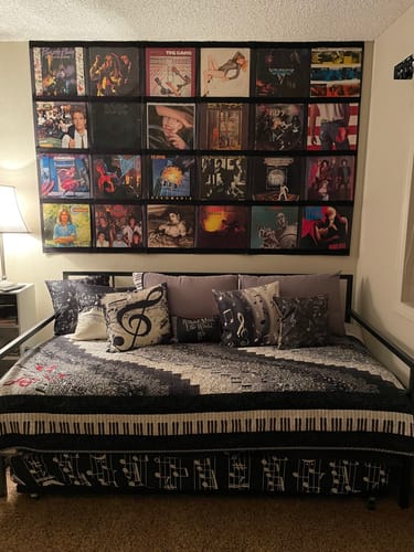 Customer photo review of 12" Vinyl Record Display Frame - LP Wall Storage