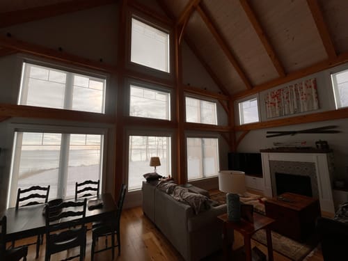 Customer photo review of SmartWings Motorized Light Filtering Solar Shades 5% Openness Aventus
