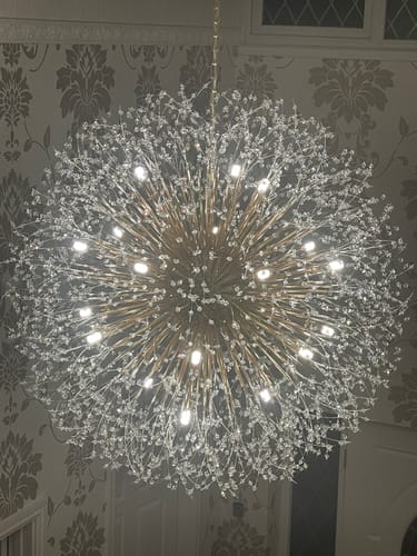 Customer photo review of 20-Light Oversized Large Luxury Sputnik Firework Chandelier