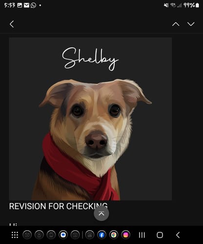 Customer photo review of Pet Art Canvas Wrap