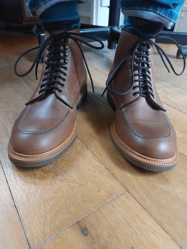 Customer photo review of Indiana Jones MocToe Boot -luosjiet®boots - Tan Refresh Waxy