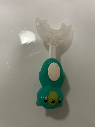 Customer photo review of Cute Bear U-Shaped Sensory Toothbrush with Replacement Head