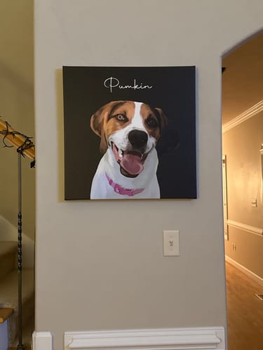 Customer photo review of Pet Art Canvas Wrap