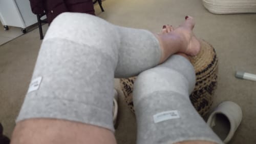 Customer photo review of Premium Bamboo Knee Sleeve (Single)