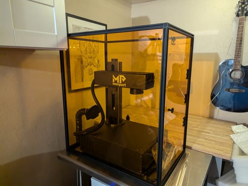 Customer photo review of Monport Laser Engraver Enclosure for Split & Integrated Fiber Laser