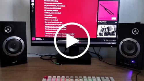 Customer video review of Cornetas Genius SP-HF1200B Altavoz de 36 Vatios, audio 3.5mm , RCA to 3.5mm, Type-C to 3.5mm Color Madera