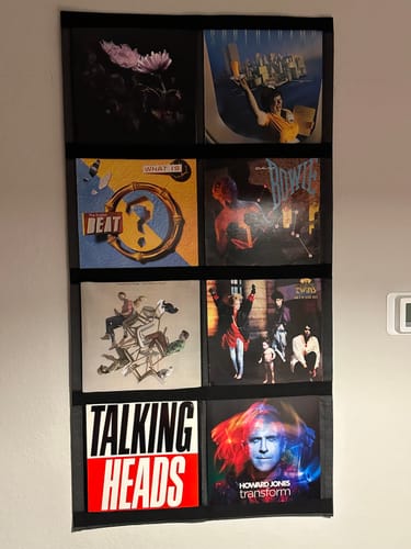 Customer photo review of 12" Vinyl Record Display Frame - LP Wall Storage