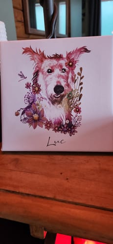 Customer photo review of Flowerpup Custom Pet Portrait