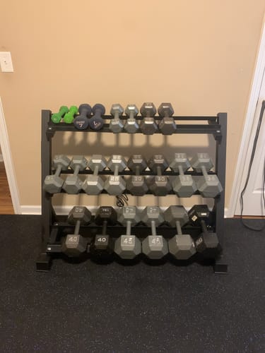 Customer photo review of RitFit 3-Tier Dumbbell Weight Rack for Home Gym