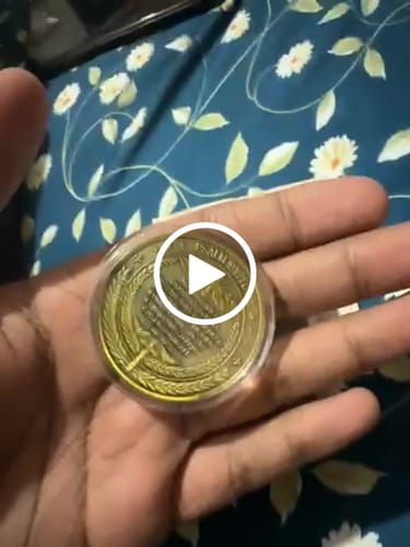 Customer video review of Christianartworkshop Classic Style the Archangel Michael Watch Over Us Protection Strengthen Connection Coin