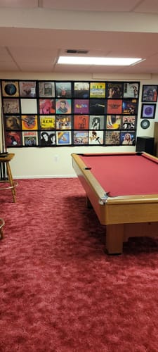 Customer photo review of 12" Vinyl Record Display Frame - LP Wall Storage