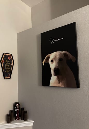 Customer photo review of Pet Art Canvas Wrap