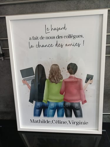Customer photo review of Affiche Personnalisée - 2 à 4 Collègues