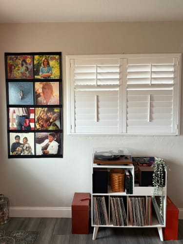Customer photo review of 12" Vinyl Record Display Frame - LP Wall Storage