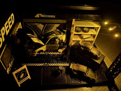 Customer photo review of Garage Diorama for DIY Car Model