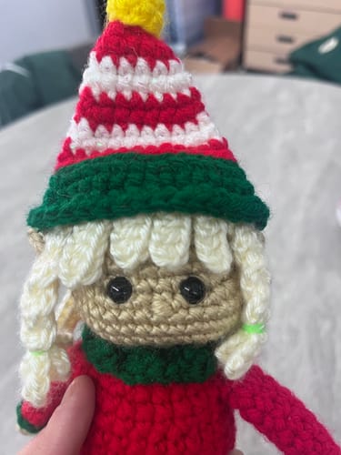 Customer photo review of Peppermint The Elf Crochet Pattern