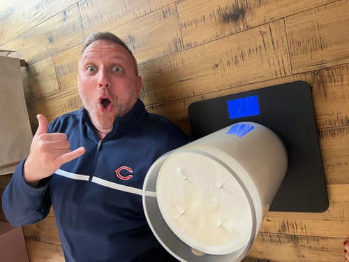 Customer photo review of Big Ass Candle (300 oz, 750-1k hours)