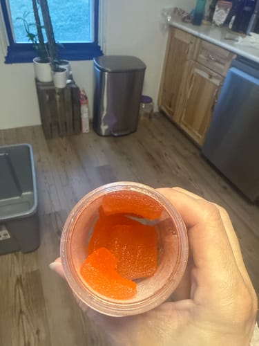 Customer photo review of 420MG Watermelon Lemonade 5040mg THC Delta 8 Delta 9 Gummies 12 Count