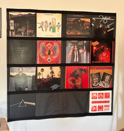 Customer photo review of 12" Vinyl Record Display Frame - LP Wall Storage