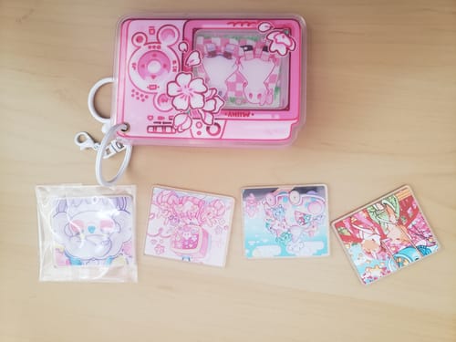 Customer photo review of PREORDER! Cherry Blossom Camera Keychain Picture Frame