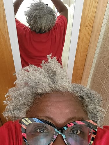 Customer photo review of Tropical Oasis Anti-Humidity Firm Hold Hair Gel