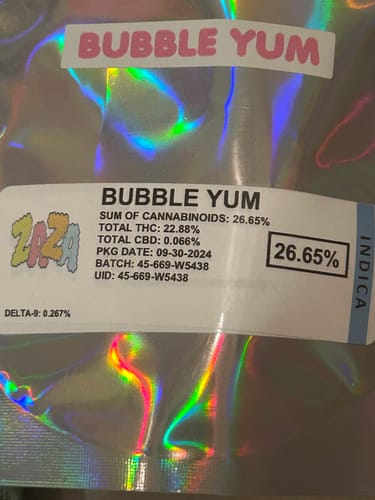 Customer photo review of Bubble Yum - 4 Grams - Indica
