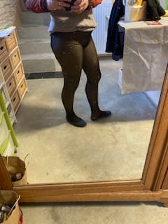 Avis photo d'un client sur LEGGS - COLLANT POLAIRE TRANSPARENT NOIR