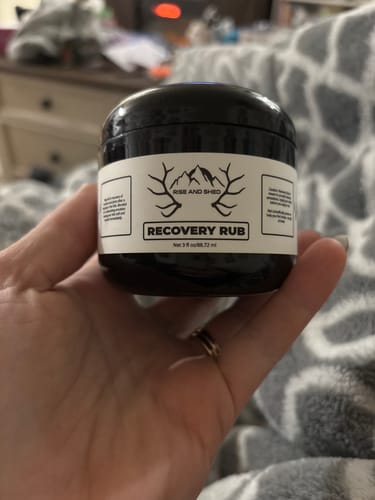 Customer photo review of Rise and Shed Recovery Rub