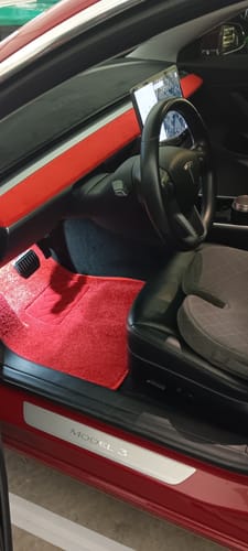 Customer photo review of EVAAM® Alcantara Dash Cap Cover for Tesla Model 3/Y (2017-2023)