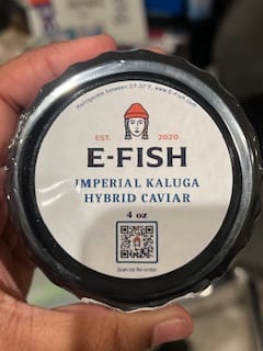 Customer photo review of Kaluga Hybrid Sturgeon Golden Caviar