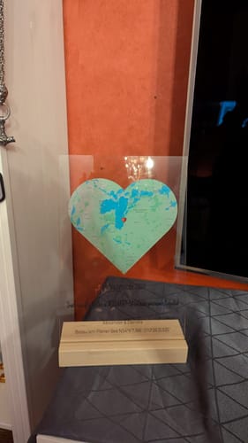 Kundenbewertung mit Foto zu "Unser Ereignis" - Personalisierte Acryltafel