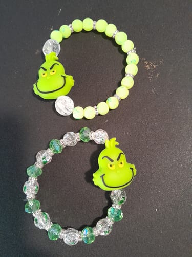 Customer photo review of Wholesale 10pcs Cartoon Halloween Green Monster Silicone Beads