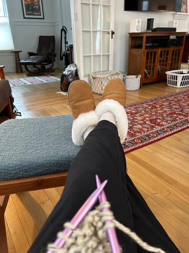 Customer photo review of Ladies Sunrise Sheepskin Scuff