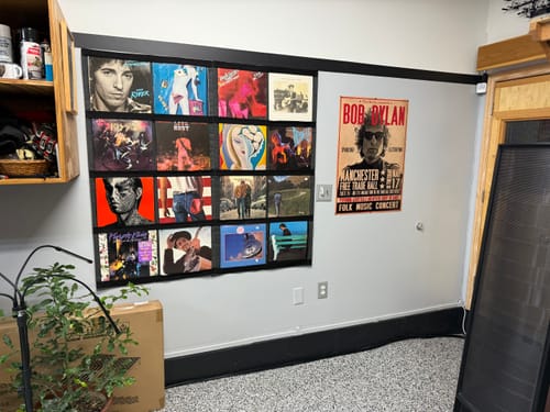 Customer photo review of 12" Vinyl Record Display Frame - LP Wall Storage