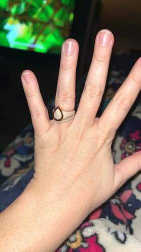 Kristin A D. review of Rinfit Silicone Rings for Women - New Metal-Framed with Stackable - Silicone Diamond Rings Wedding Bands Women image 1 out of 1