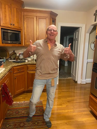 Customer photo review of MEN'S NONSTOP STRETCH STRAIGHT FIT JEANS