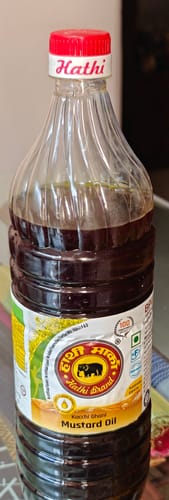 Customer photo review of Elephant Brand Hathi Marka Kacchi Ghani Mustard Oil