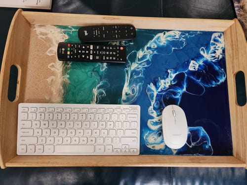 Customer photo review of Compact Wireless Keyboard For Windows PC (White)