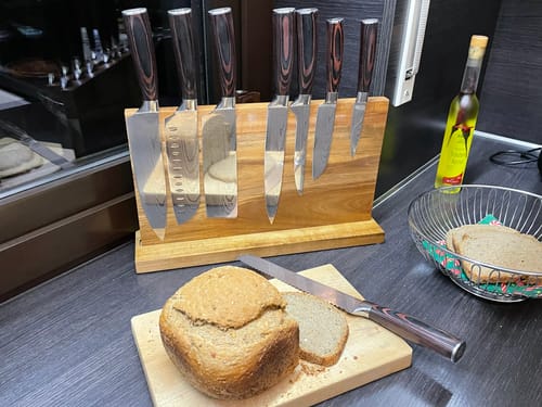 Customer photo review of Asiatisches Messerset und Messerbock + Gratis Kochkurs & E-Buch (T-Online Deal)
