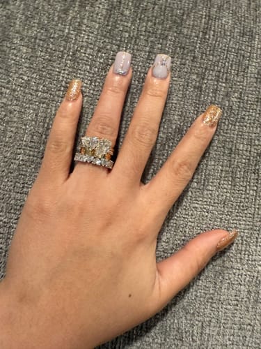 Customer photo review of 4 ct Heart Shaped Lab Grown Diamond Eternity Band